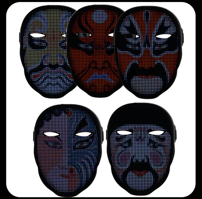 Digital mask som omvandlar ansiktet