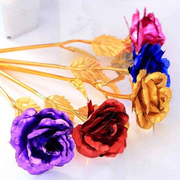 24K folie pläterat guld Rose