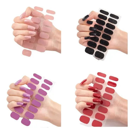Solid Colors nagelklistermärken (16 tips/set)