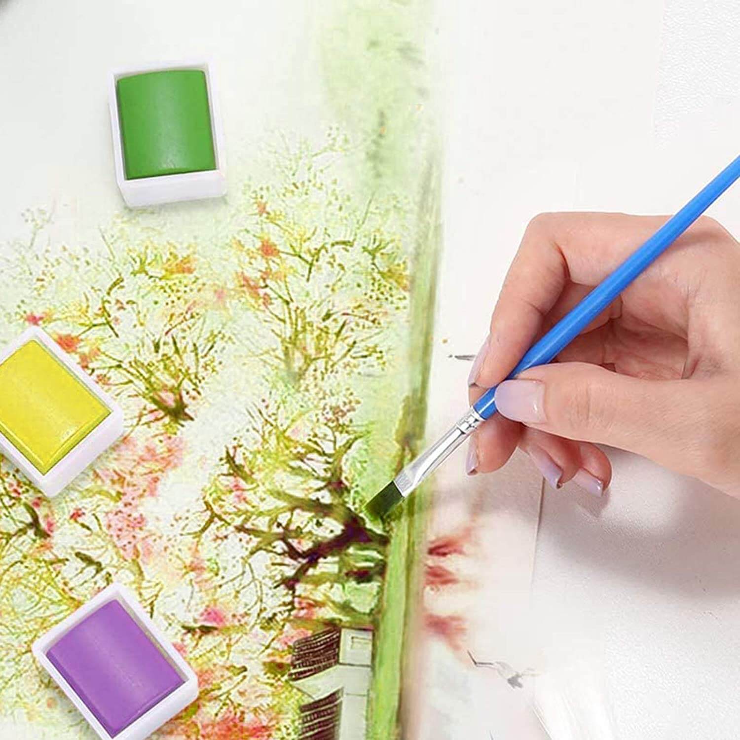 Bärbar akvarellfärg färg set